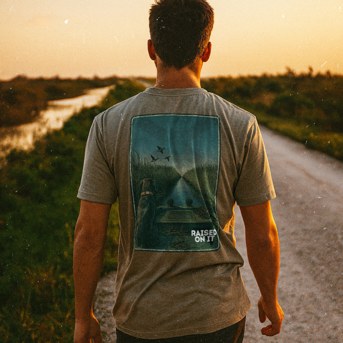 Florida Waterfowl | Mudboat Artwork | Light Grey Comfort Tee