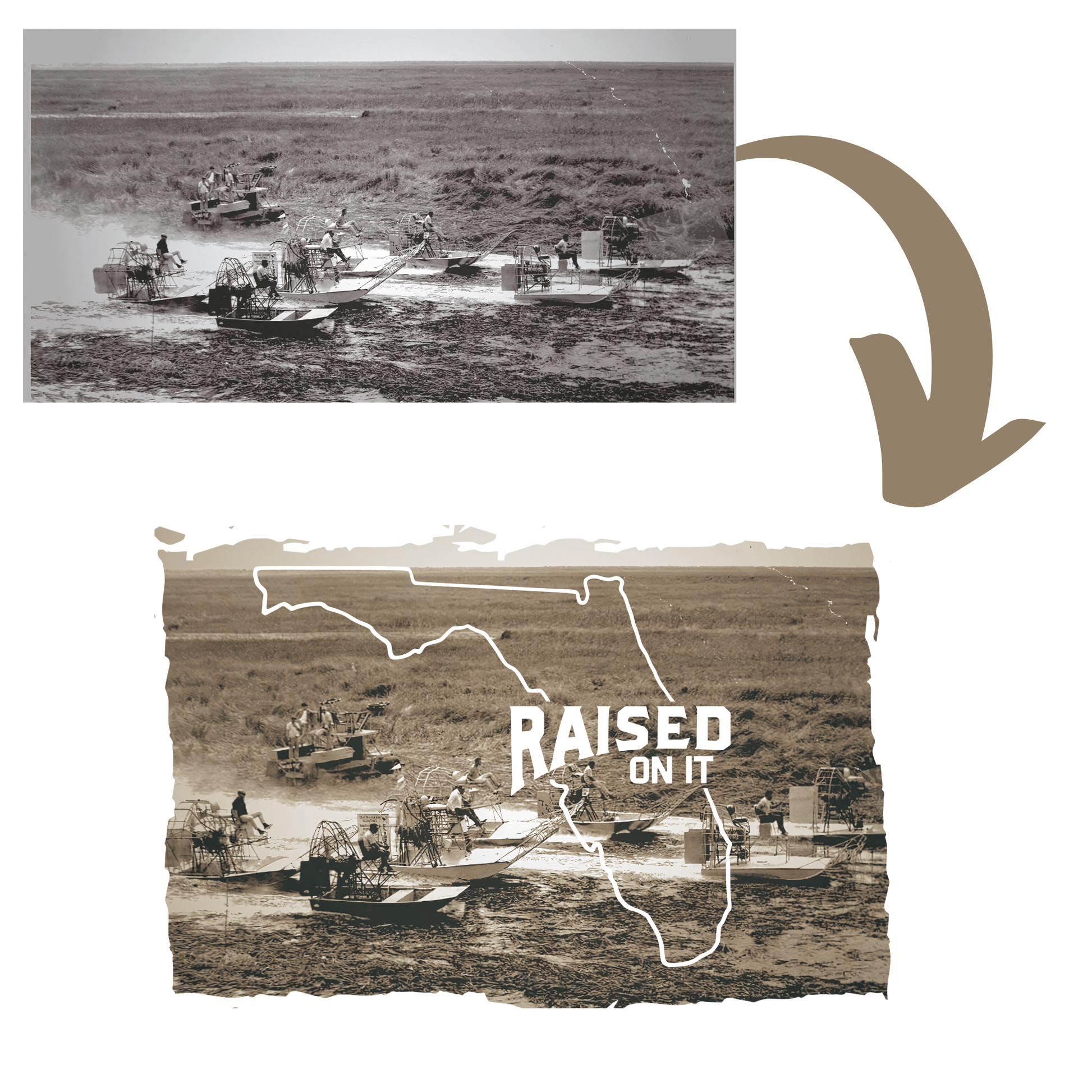 Youth & Toddler | Heritage Florida Airboat | Black | Unisex Short Sleeve Comfort Tee