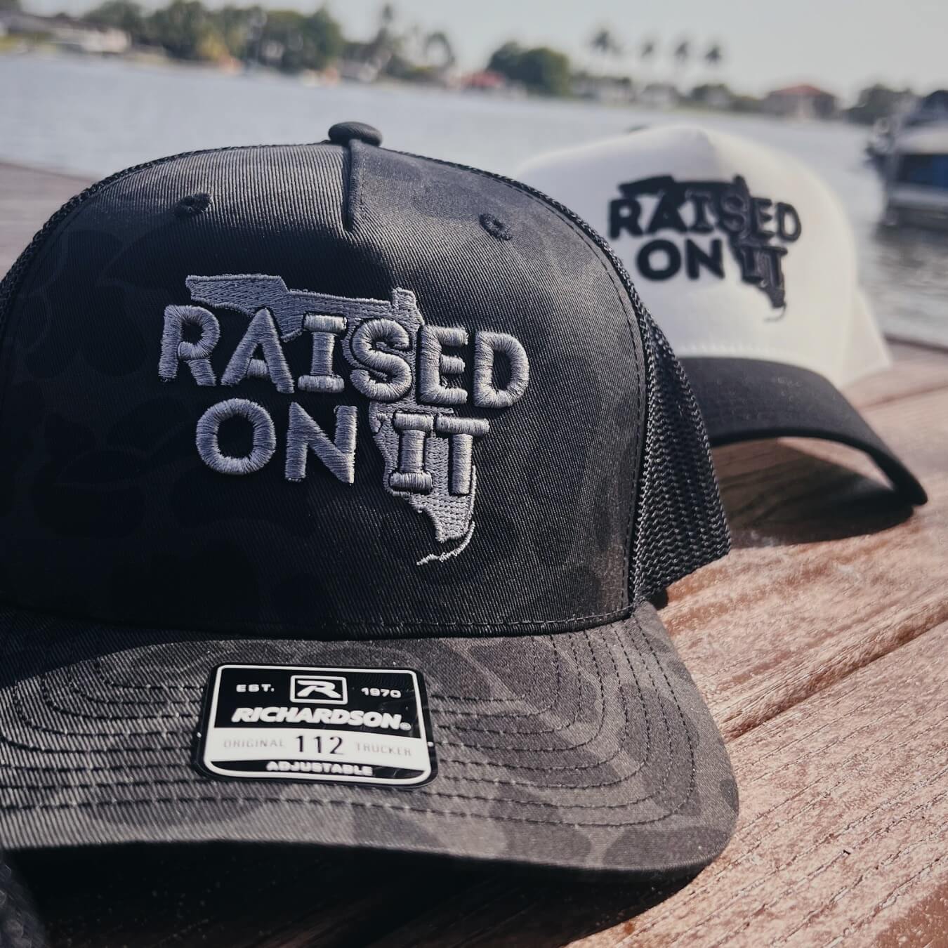 Raised On It | Florida Logo | Embroidered Trucker Hat