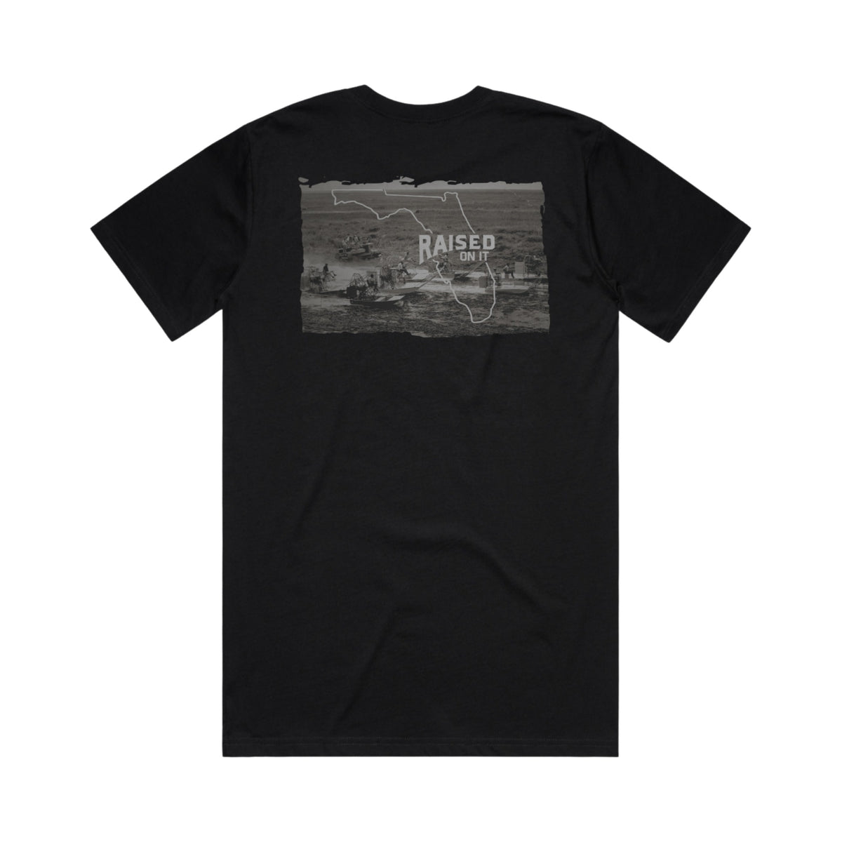 Heritage Florida Airboat Tee | Black | Unisex Short Sleeve Comfort Tee